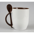 14oz Coffee And Tea Fine Bone China Ceramic Porcelain Promotion Mug With Spoon